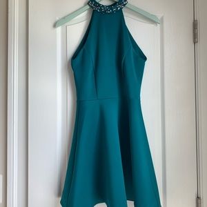 teal homecoming dress